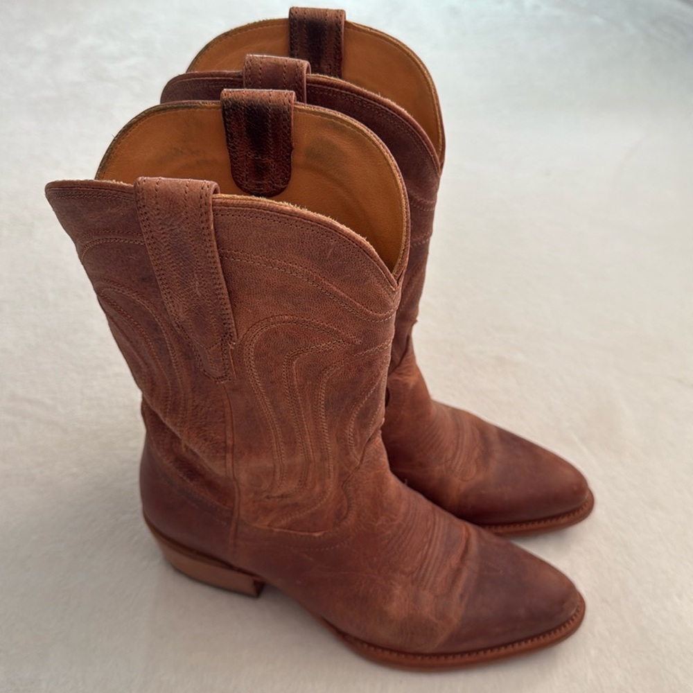 Tecovas Rustic Brown Leather Western Heeled Boots - Picture 3 of 16